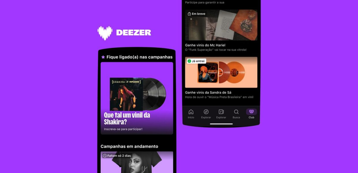 Deezer Club, recurso da Deezer com experiências exclusivas para fãs assinantes