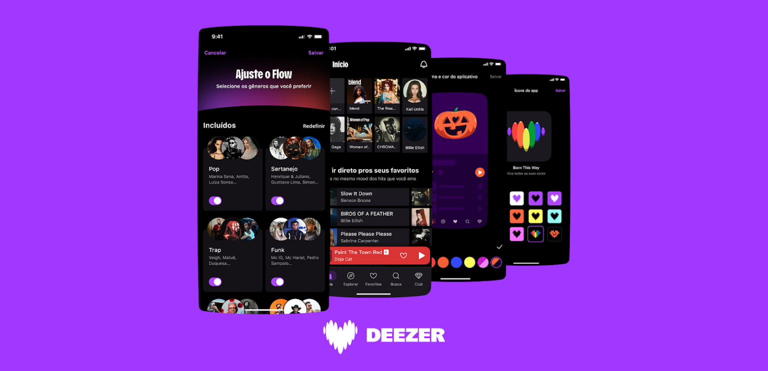 Flow Tuner, recurso da Deezer que permite ajustar os gêneros das recomendações do Flow