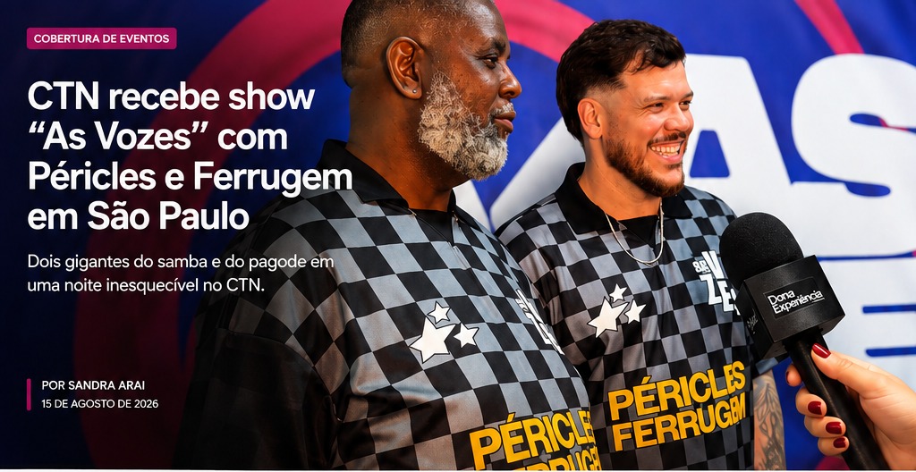 CTN recebe show “As Vozes” com Péricles e Ferrugem em São Paulo