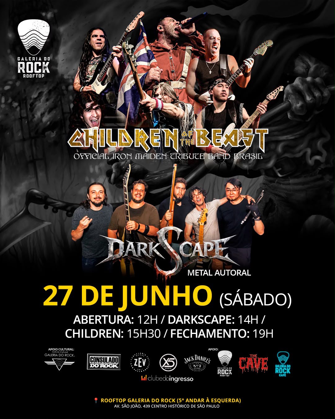 Rooftop Galeria do Rock — 27 de junho de 2026