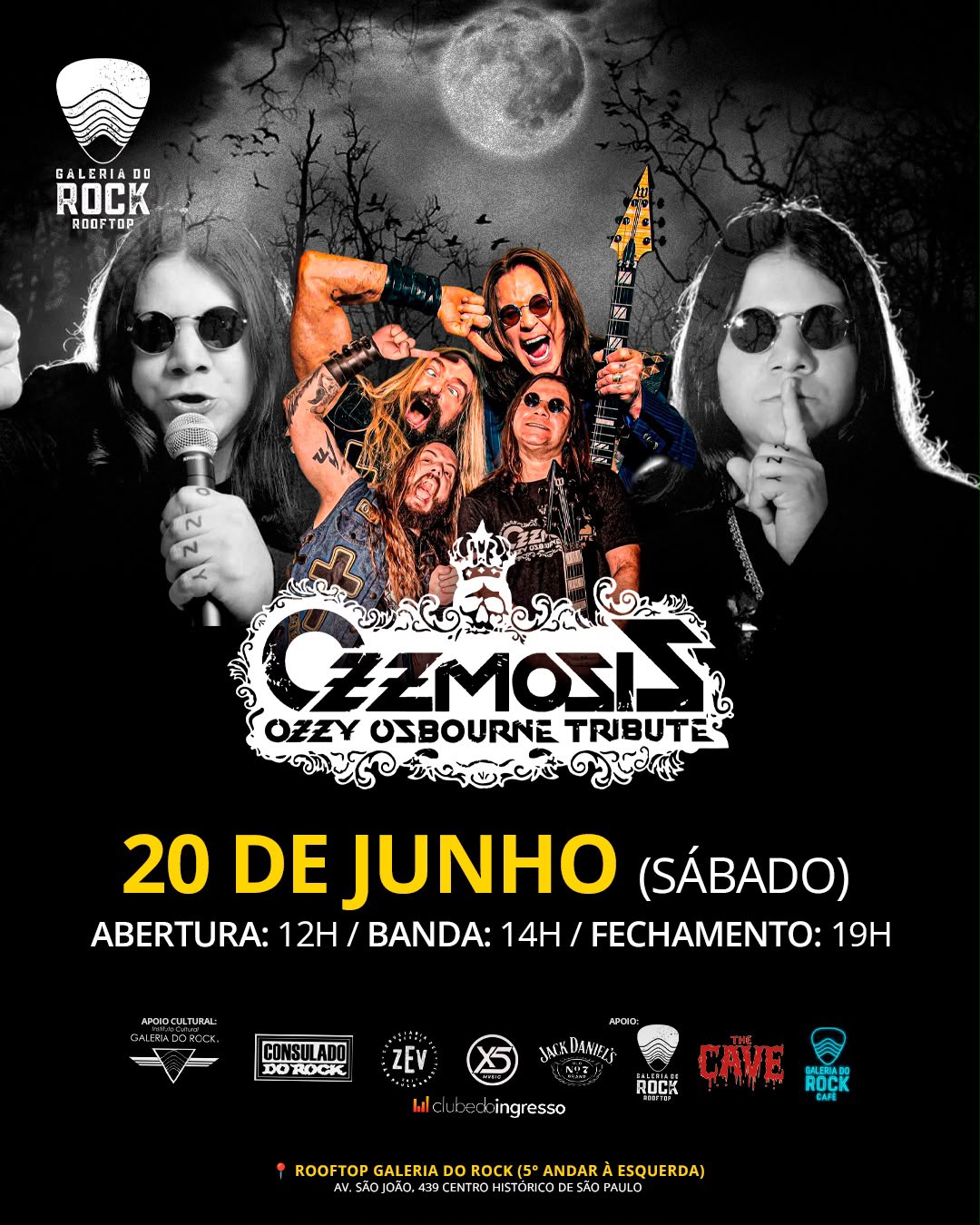 Rooftop Galeria do Rock — 20 de junho de 2026